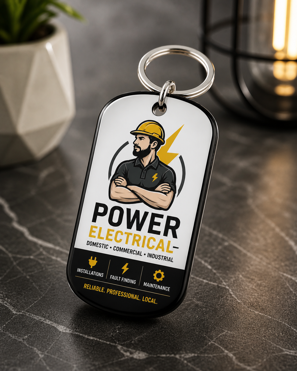 Full colour dog tag pendant