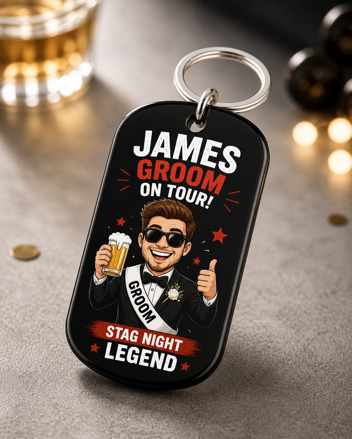 Full colour dog tag pendant